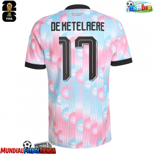 Camiseta Bélgica Charles De Ketelaere #17 Segunda Equipación Replica Mundial 2026 mangas cortas